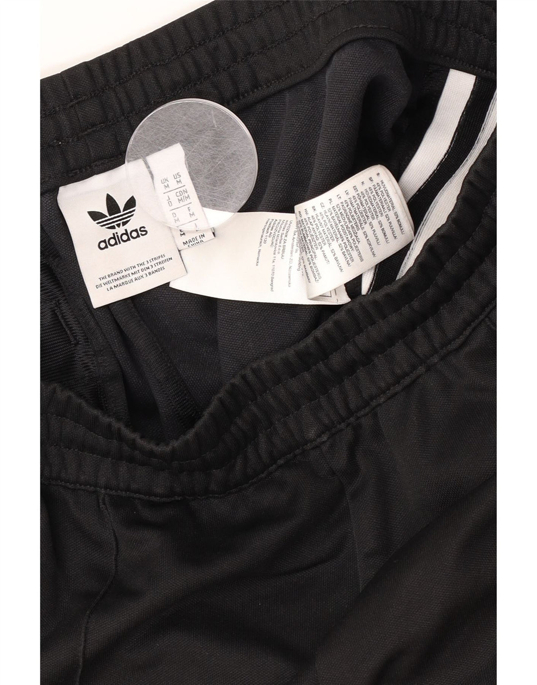 Adidas Mens Tracksuit Trousers Medium Black Cotton