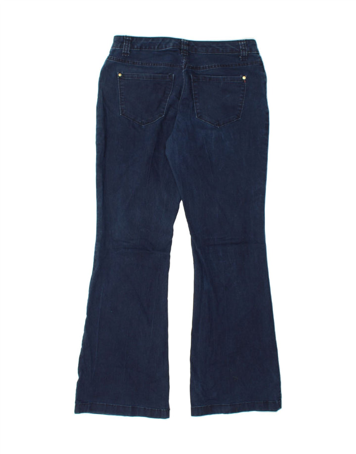 MOSSIMO Womens Flared Jeans US 4 Small W30 L32 Navy Blue Cotton Vintage Mossimo and Second-Hand Mossimo from Messina Hembry 