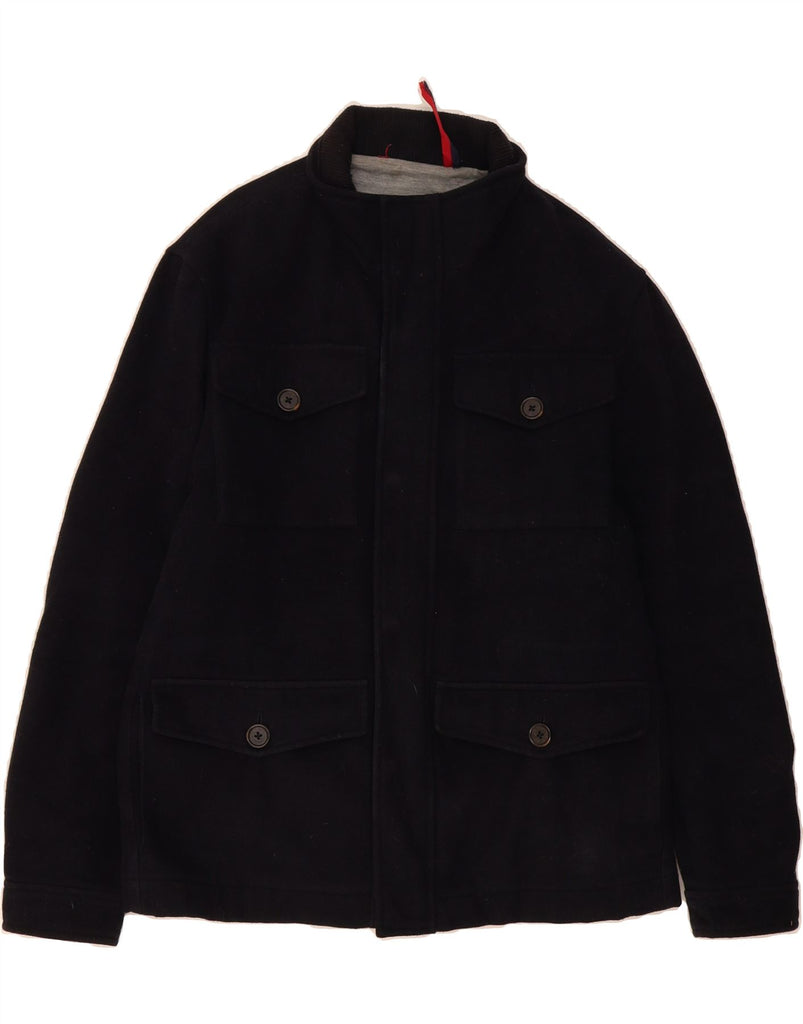 MARKS & SPENCER Mens Blue Harbour Windbreaker Jacket UK 36 Small Navy Blue Vintage Marks & Spencer and Second-Hand Marks & Spencer from Messina Hembry 