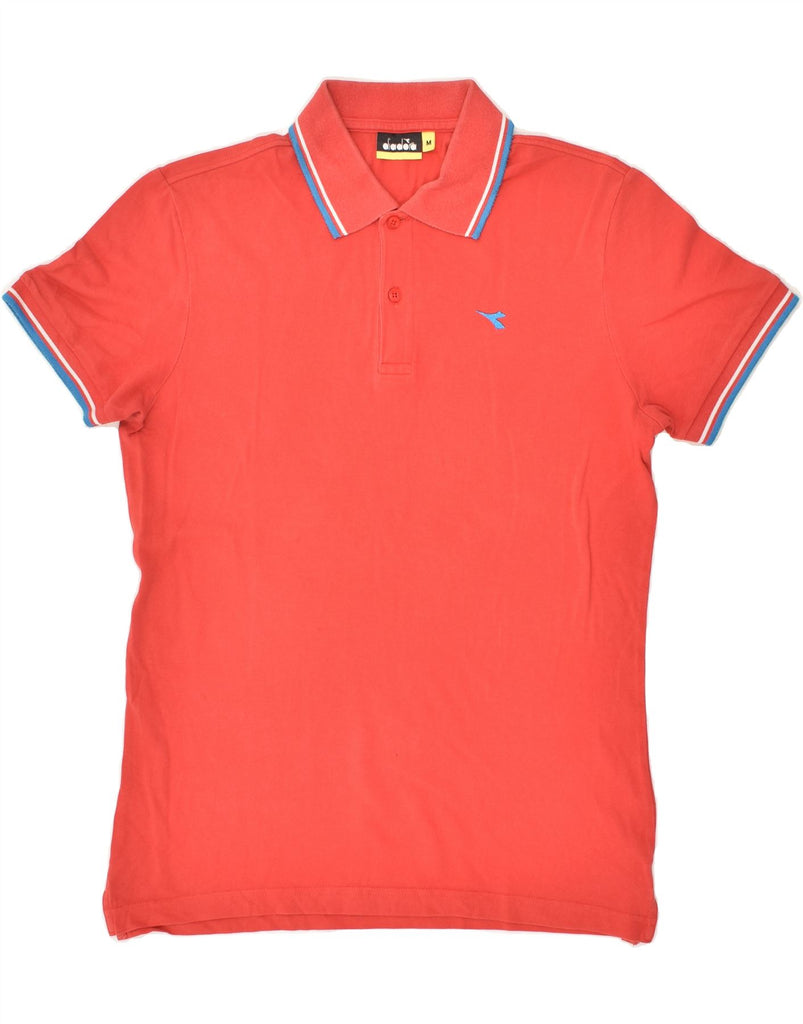 DIADORA Mens Polo Shirt Medium Red Cotton | Vintage Diadora | Thrift | Second-Hand Diadora | Used Clothing | Messina Hembry 