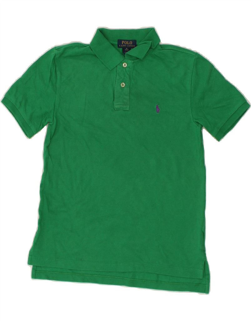 POLO RALPH LAUREN Boys Polo Shirt 10-11 Years Medium  Green Cotton | Vintage Polo Ralph Lauren | Thrift | Second-Hand Polo Ralph Lauren | Used Clothing | Messina Hembry 