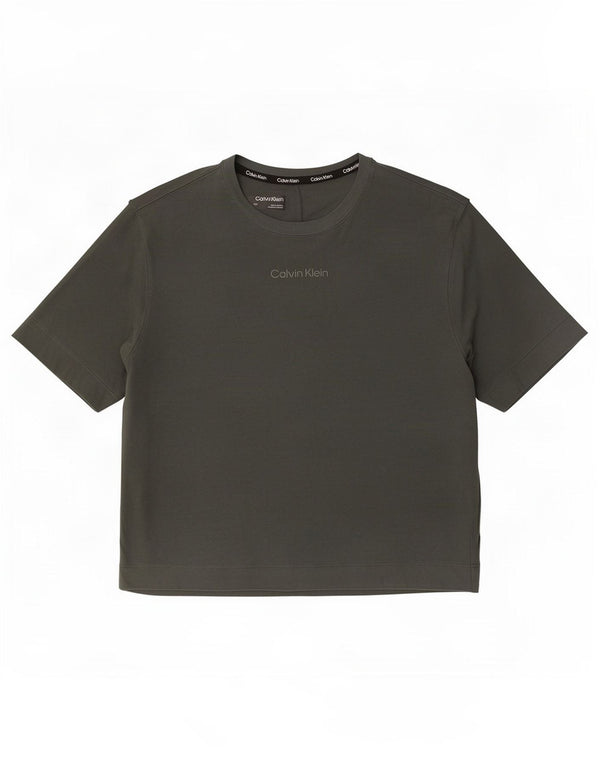 Calvin Klein Womens T-Shirt Top UK 14 Medium Grey Cotton