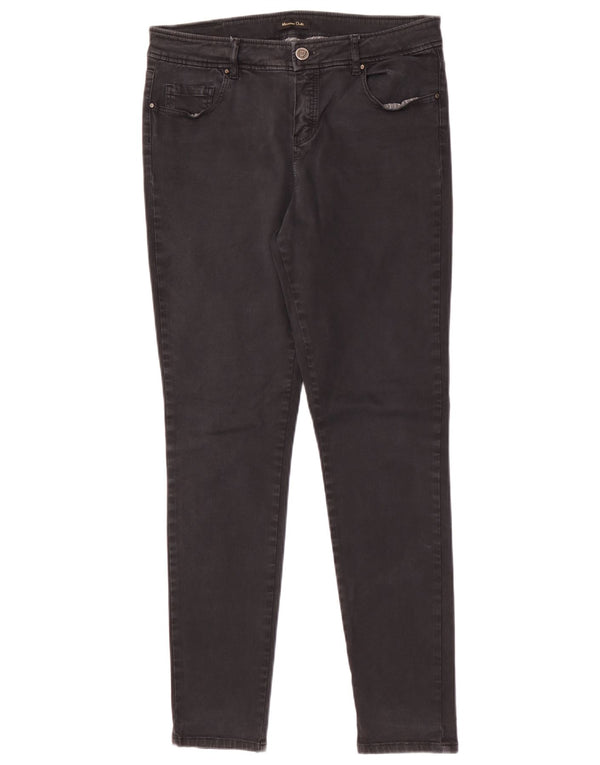 Massimo Dutti Womens Skinny Casual Trousers EU 42 Large W32 L29 Black