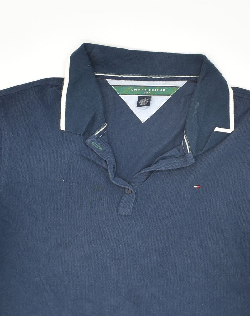 TOMMY HILFIGER Womens Polo Shirt UK 12 Medium Navy Blue Cotton | Vintage Tommy Hilfiger | Thrift | Second-Hand Tommy Hilfiger | Used Clothing | Messina Hembry 