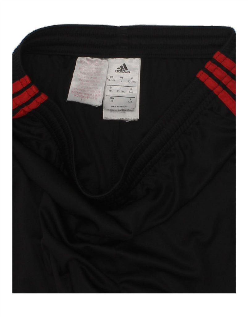 ADIDAS Boys Graphic Sport Shorts 13-14 Years Black Polyester | Vintage Adidas | Thrift | Second-Hand Adidas | Used Clothing | Messina Hembry 