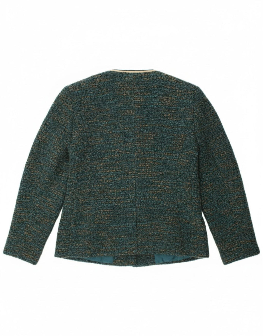 Vintage Womens 4 Button Blazer Jacket UK 12 Medium Green Flecked