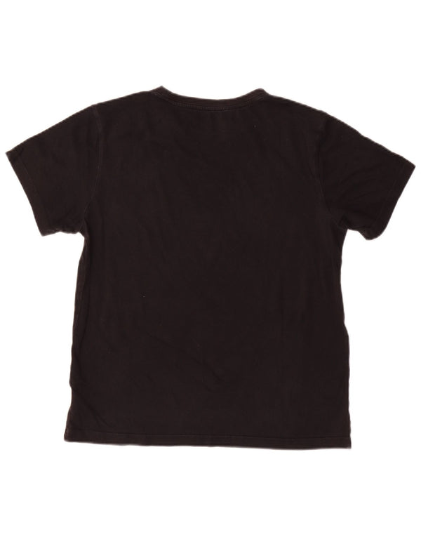 Adidas Girls Graphic T-Shirt Top 13-14 Years Large Black Cotton