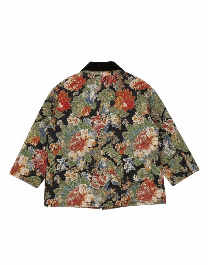 Damart Womens Quilted Jacket EU 46/48 XL Multicoloured Floral Polyester