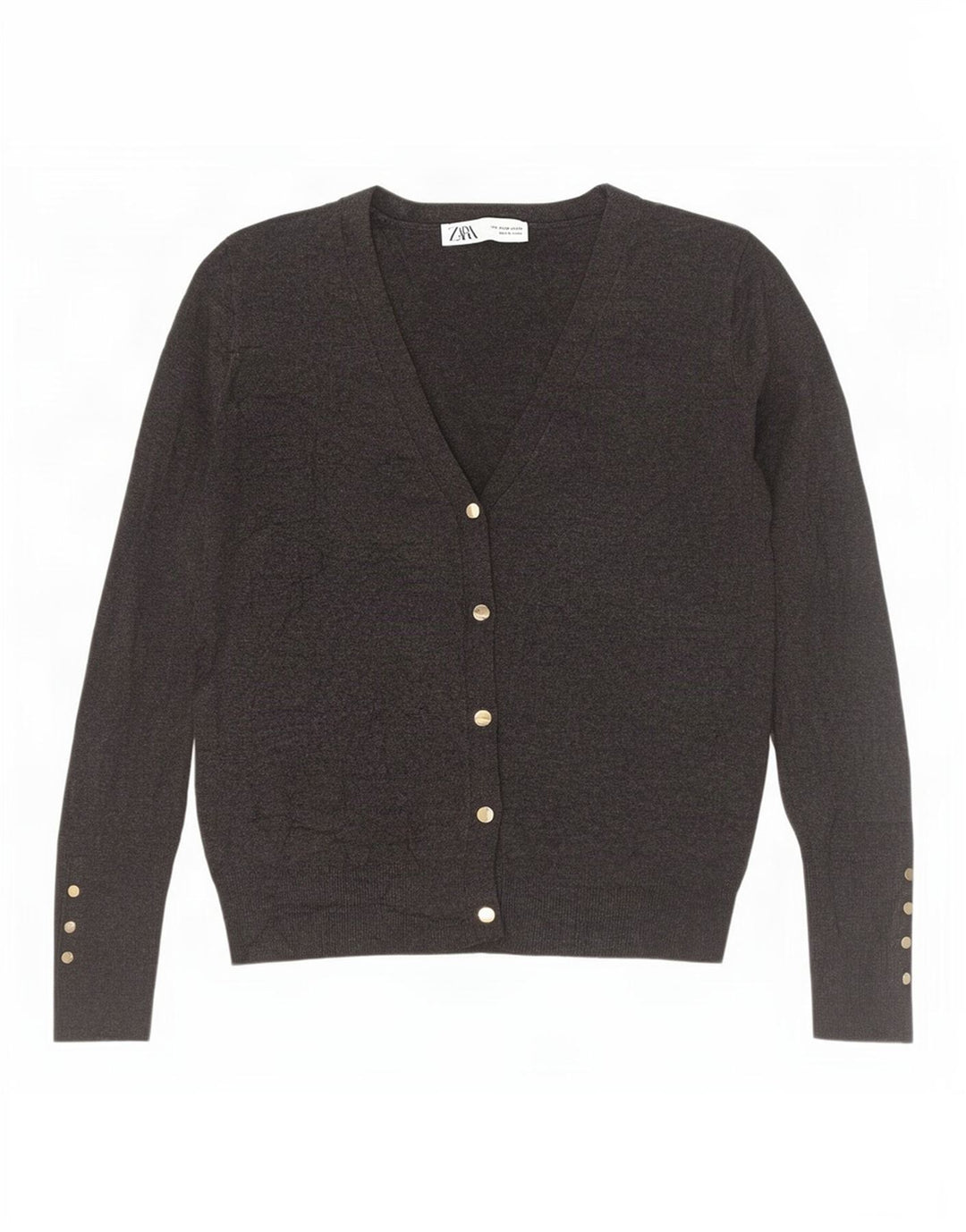 Zara Womens Cardigan Sweater UK 12 Medium Grey Viscose