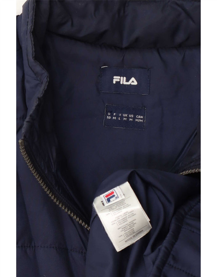 Fila Mens Padded Jacket UK 38 Medium Navy Blue Polyamide