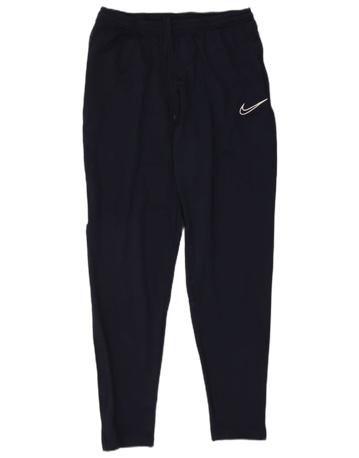 Nike Mens Dri Fit Tracksuit Trousers Large  Navy Blue Colourblock Polyester