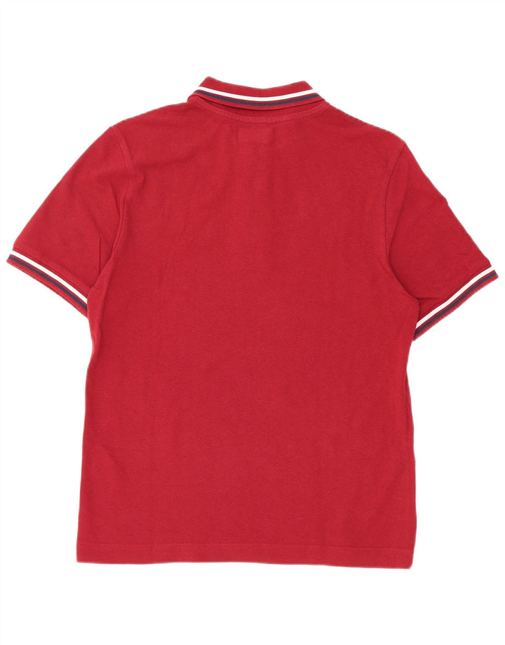 Kappa Mens Polo Shirt Small Burgundy Cotton