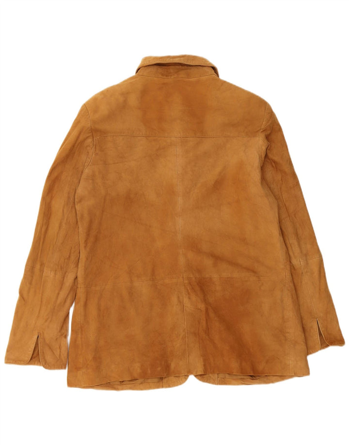 Conbipel Womens Free Heron Suede Jacket IT 46 Large Brown Leather