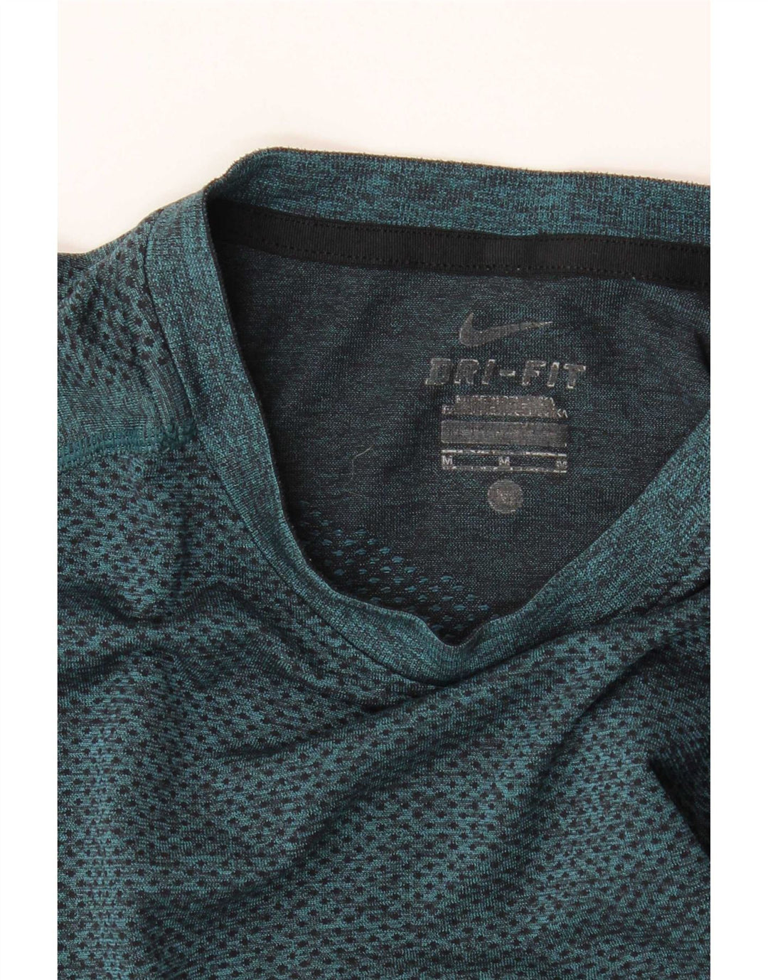 Nike Mens Dri Fit T-Shirt Top Medium Navy Blue Flecked