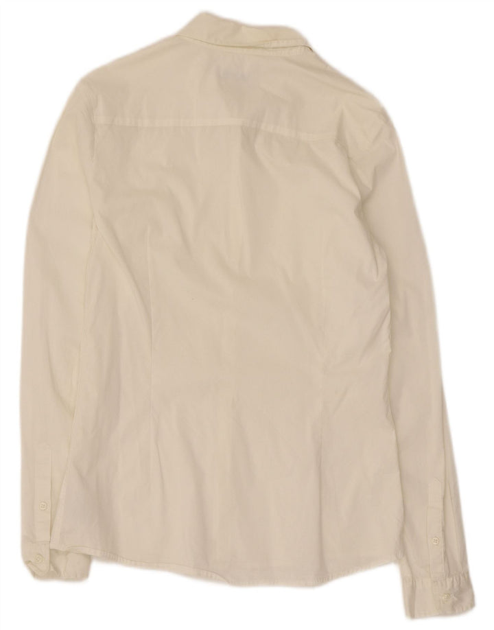 Benetton Boys Shirt 13-14 Years 3XL White Cotton