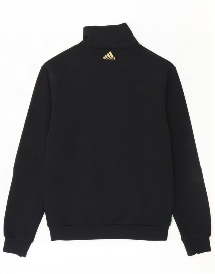 Adidas Mens Tracksuit Top Jacket Medium Green Colourblock Cotton