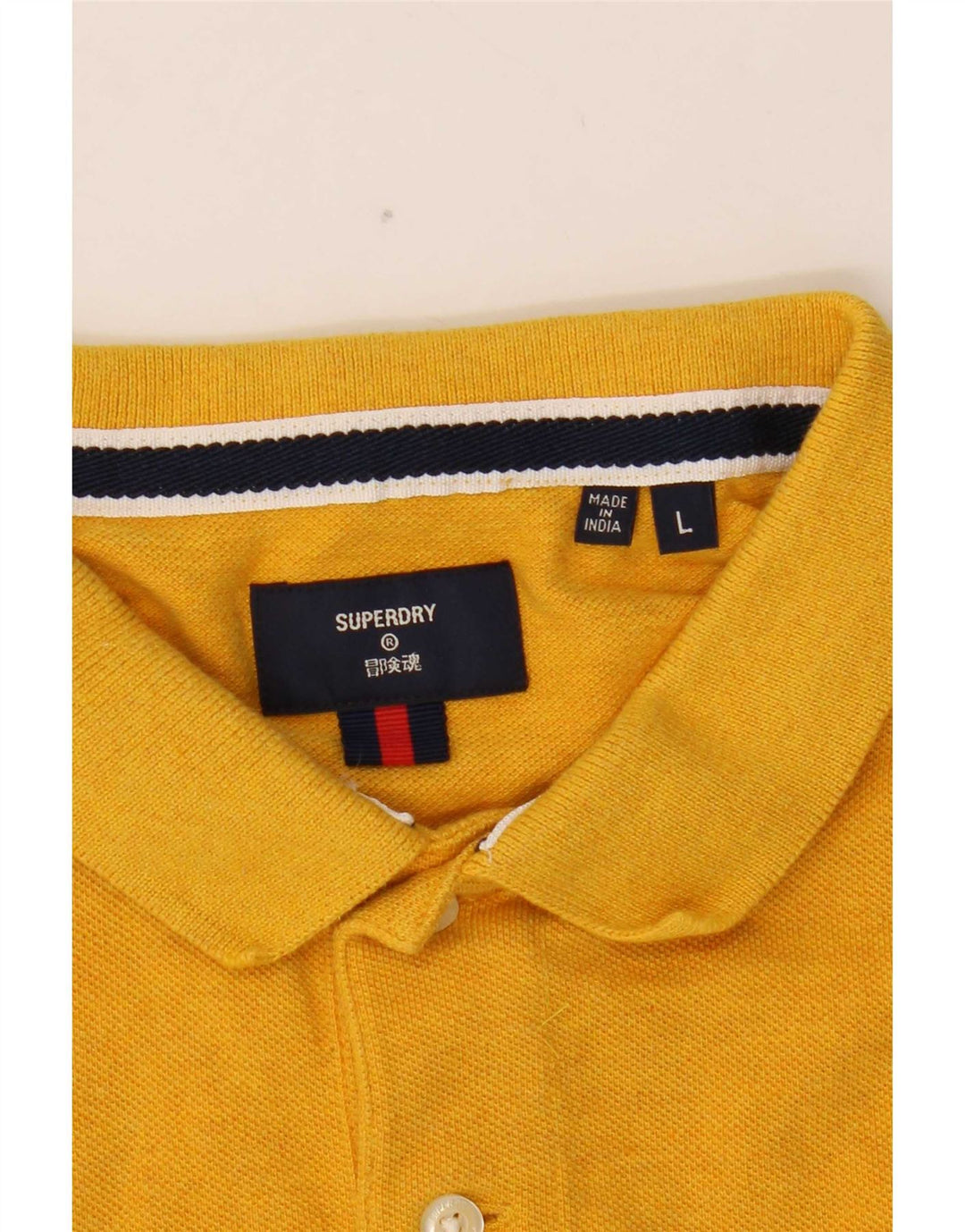 Superdry Mens Polo Shirt Large Yellow