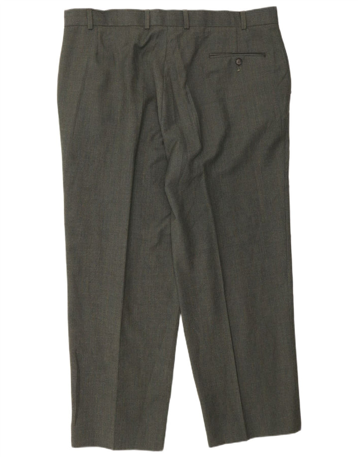 Marks & Spencer Mens St. Michael Straight Suit Trousers W40 L29 Green