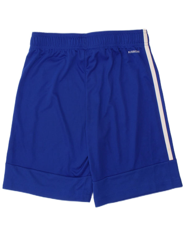 ADIDAS Boys Aeroready Sport Shorts 11-12 Years  Blue Polyester