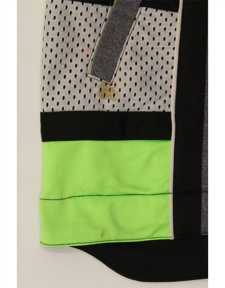 Diadora Boys Tracksuit Top Jacket 13-14 Years Grey Colourblock Polyester