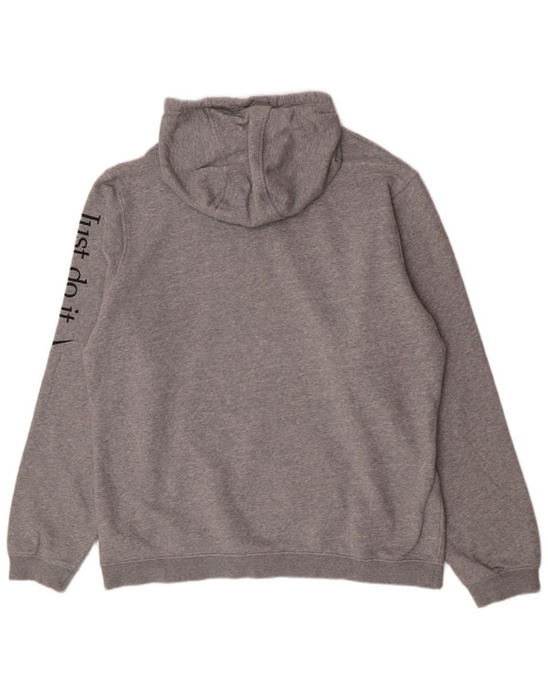 Adidas Mens Graphic Hoodie Jumper XL Grey Cotton