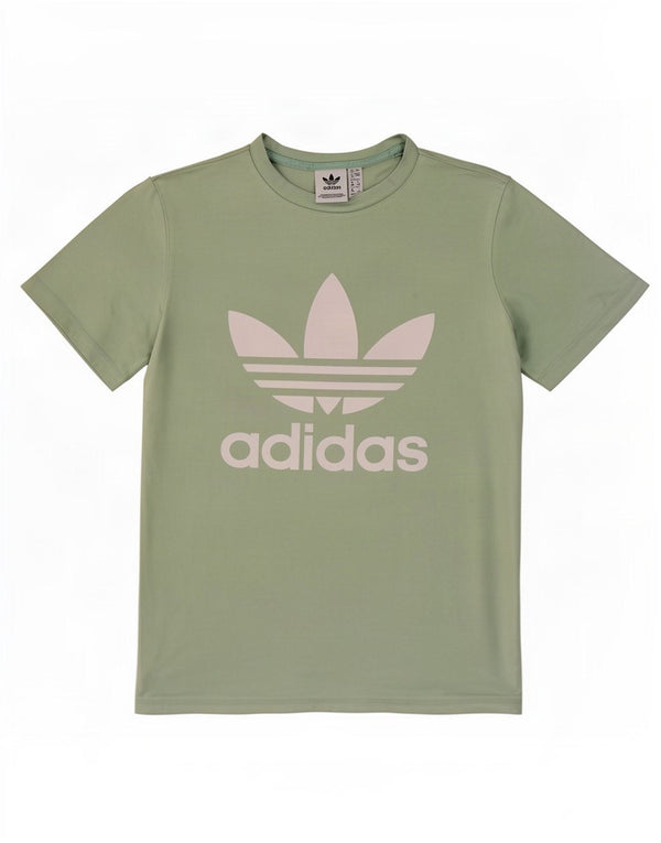 Adidas Womens Graphic T-Shirt Top UK 12 Medium Green