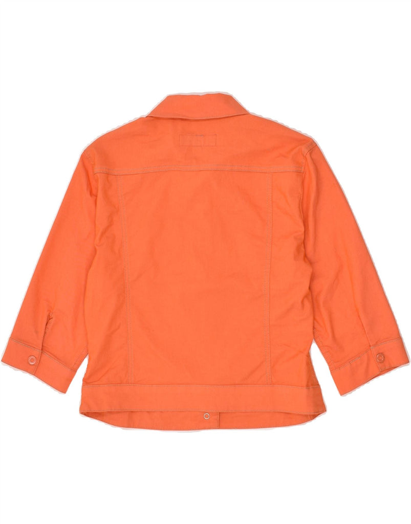 ESPRIT Womens 3/4 Sleeve Bomber Jacket UK 10 Small Orange Cotton | Vintage Esprit | Thrift | Second-Hand Esprit | Used Clothing | Messina Hembry 