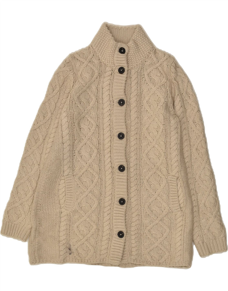 MASSIMO DUTTI Girls Cardigan Sweater 11-12 Years Beige Wool | Vintage Massimo Dutti | Thrift | Second-Hand Massimo Dutti | Used Clothing | Messina Hembry 
