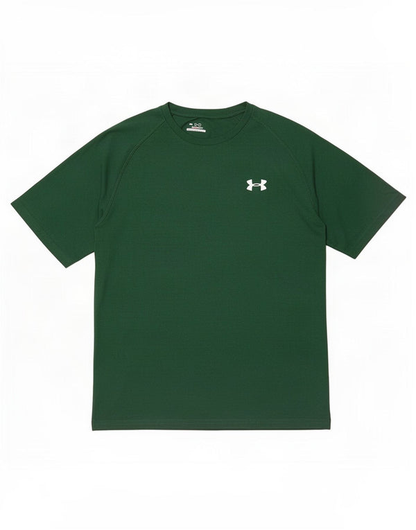Under Armour Mens Heat Gear T-Shirt Top Medium Green Polyester
