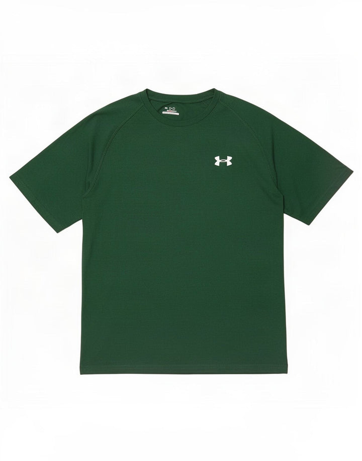 Under Armour Mens Heat Gear T-Shirt Top Medium Green Polyester