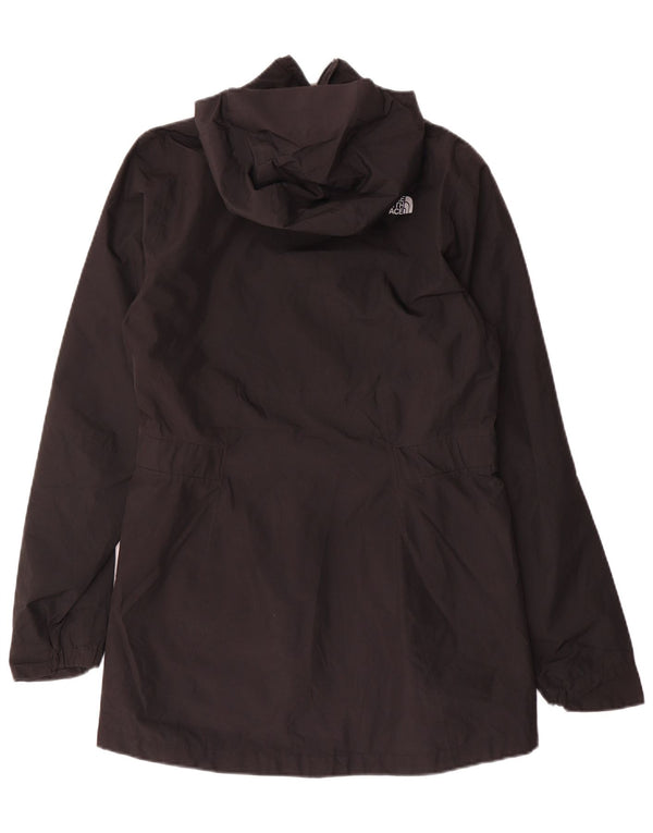 The North Face Womens Hooded Rain Jacket UK 14 Medium Black Polyester