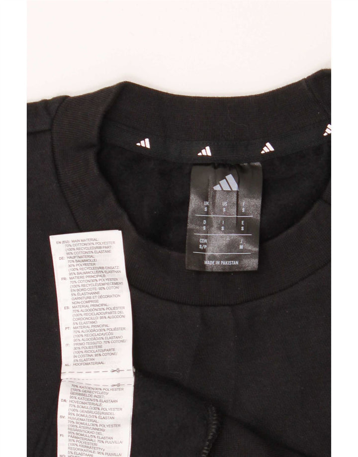 Adidas Mens Sweatshirt Jumper Small Black Cotton