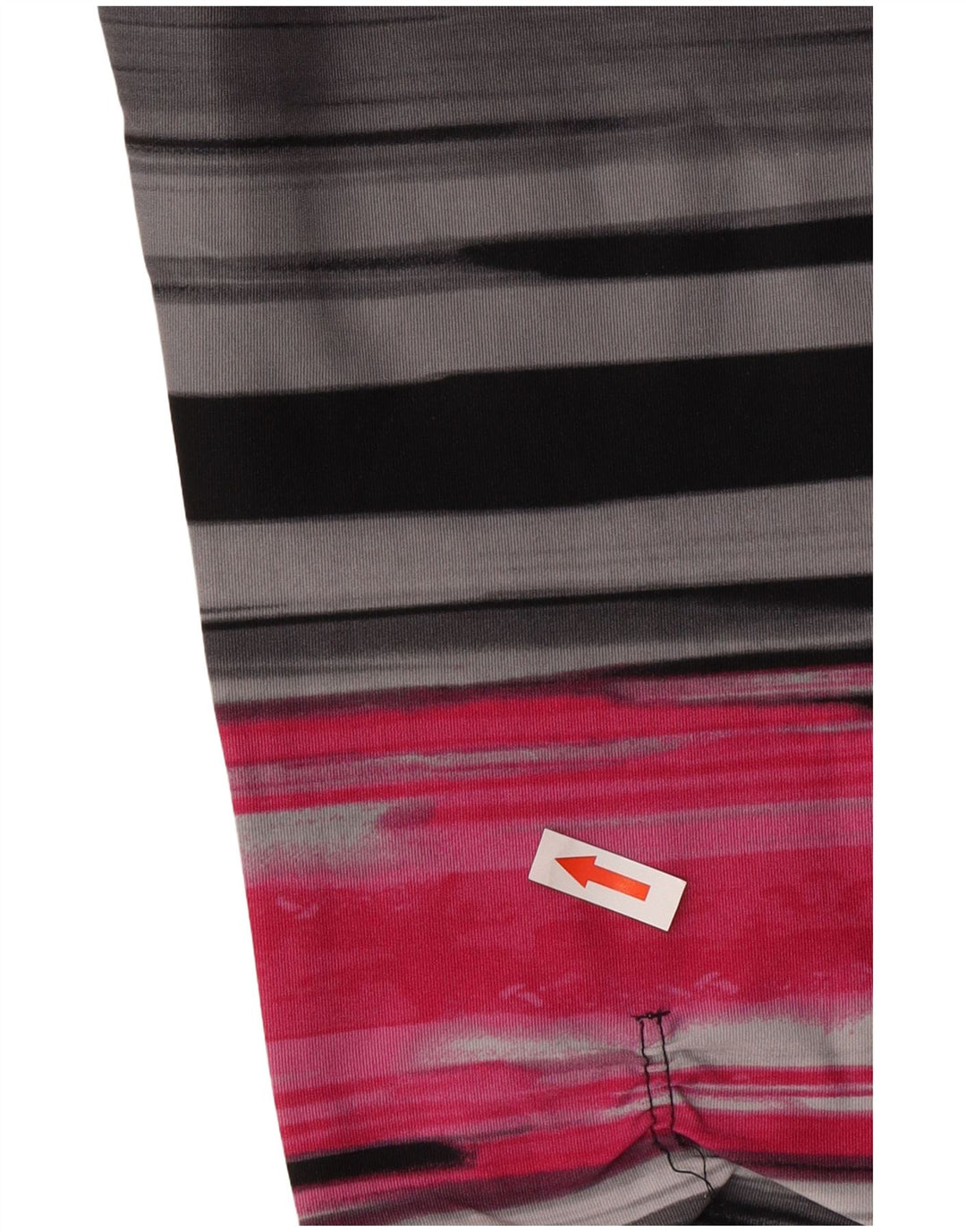 Calvin Klein Womens Capri Leggings UK 12 Medium  Black Striped Nylon