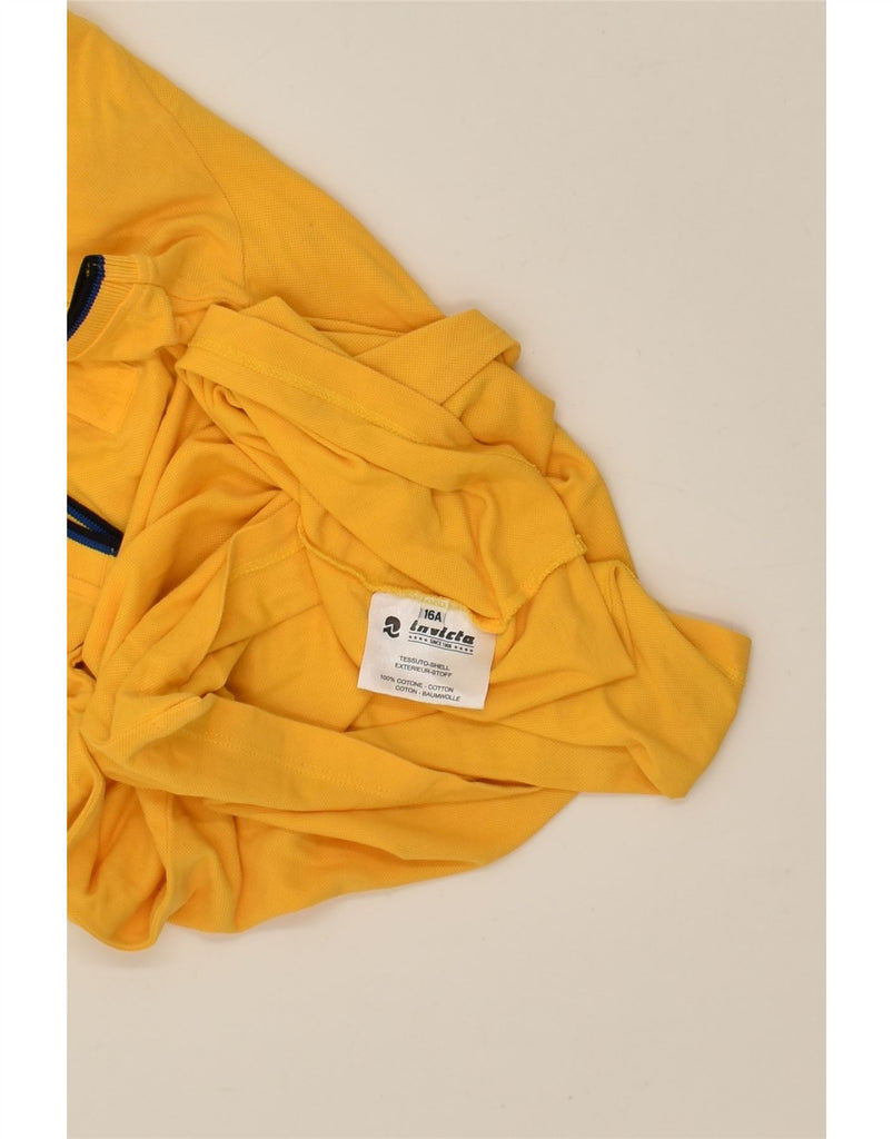 INVICTA Boys Polo Shirt 15-16 Years Yellow Cotton | Vintage Invicta | Thrift | Second-Hand Invicta | Used Clothing | Messina Hembry 