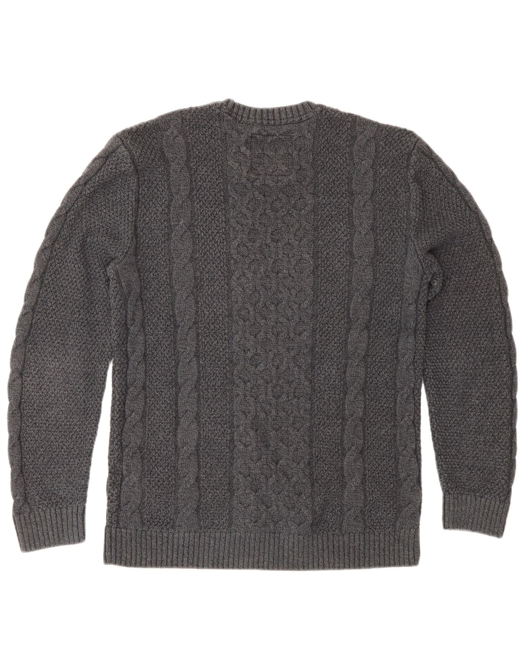 Hollister Mens Crew Neck Jumper Sweater Small Grey Cotton