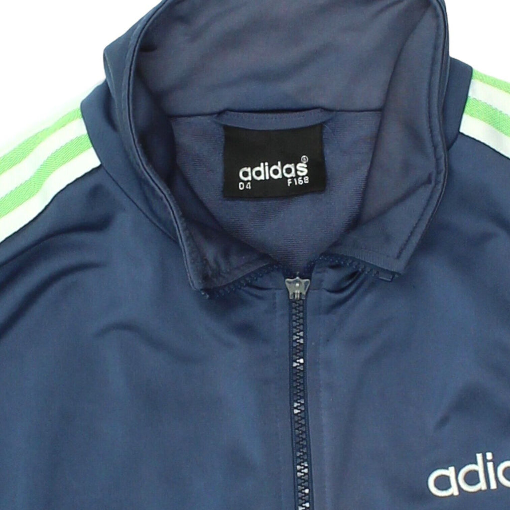 Adidas Mens Blue Soft Shell Jacket | Vintage 90s Tracksuit Top Sportswear VTG | Vintage Messina Hembry | Thrift | Second-Hand Messina Hembry | Used Clothing | Messina Hembry 