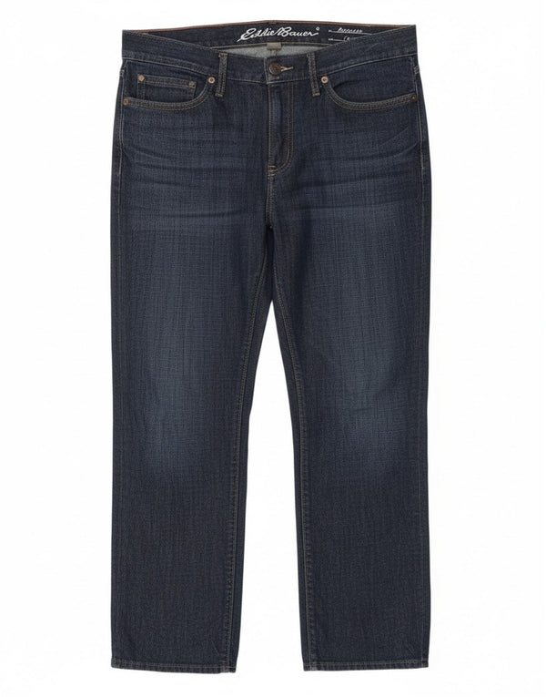 Eddie Bauer Womens Boyfriend Cropped Jeans US 6 Medium W32 L26 Navy Blue