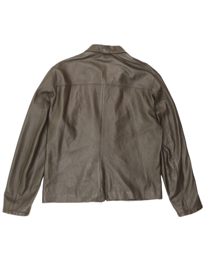 Vintage Mens Leather Jacket UK 40 Large Brown Leather