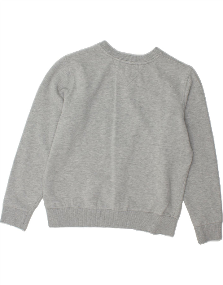 TOMMY HILFIGER Womens Oversized Sweatshirt Jumper UK 14 Medium Grey Vintage Tommy Hilfiger and Second-Hand Tommy Hilfiger from Messina Hembry 
