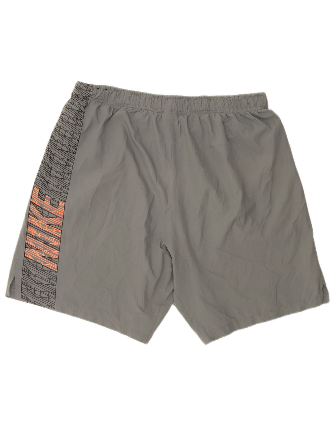 Nike Mens Dri Fit Graphic Sport Shorts 2XL Grey Striped Polyester