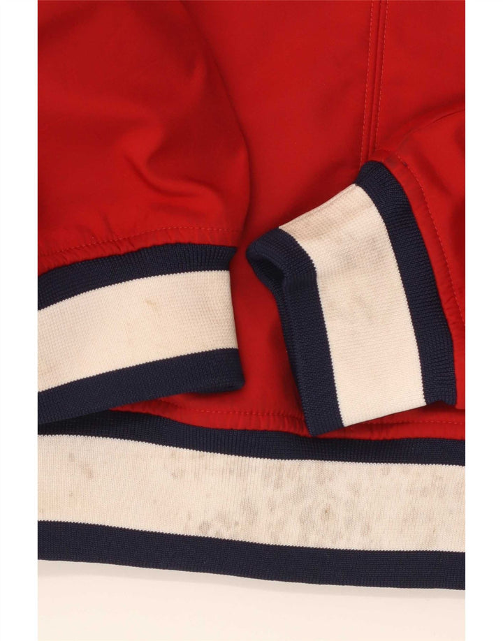 Kappa Mens Graphic Tracksuit Top Jacket Medium Red Colourblock Polyester