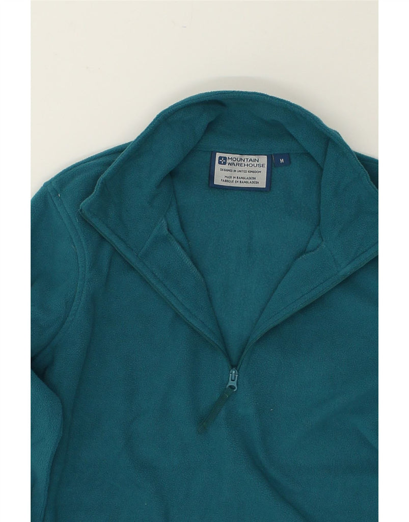 MOUNTAIN WAREHOUSE Womens Zip Neck Fleece Jumper UK 14 Medium Turquoise | Vintage Mountain Warehouse | Thrift | Second-Hand Mountain Warehouse | Used Clothing | Messina Hembry 