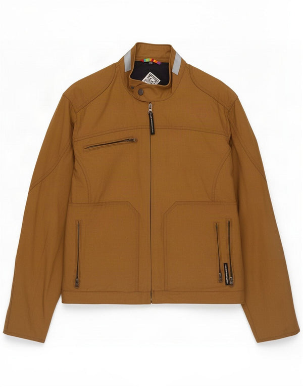Tucano Urbano Mens Racer Jacket UK 44 2XL Beige Cotton