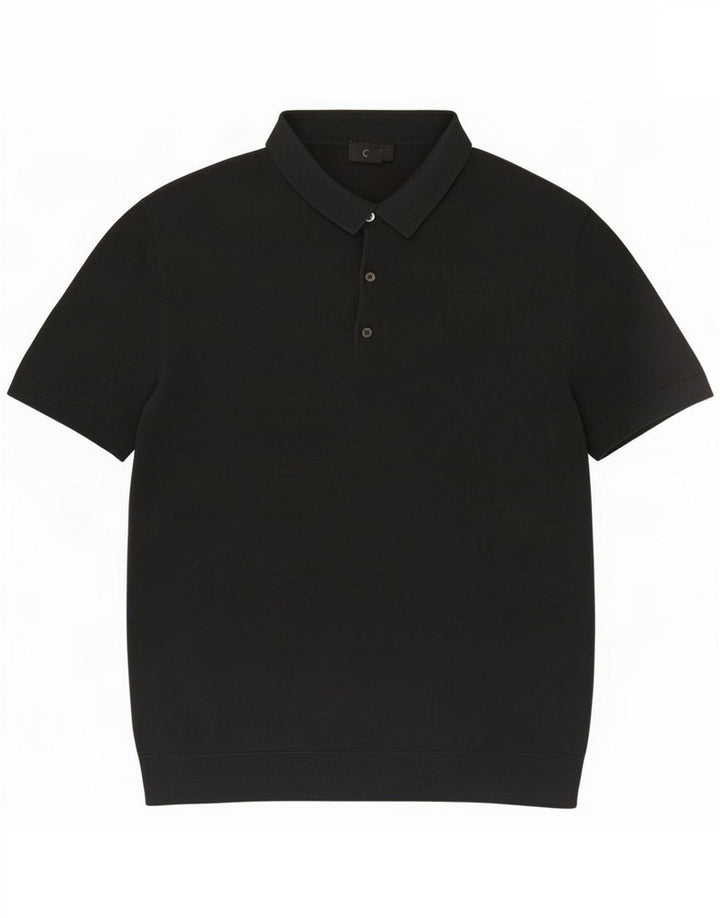 Cos Mens Polo Shirt Small Black