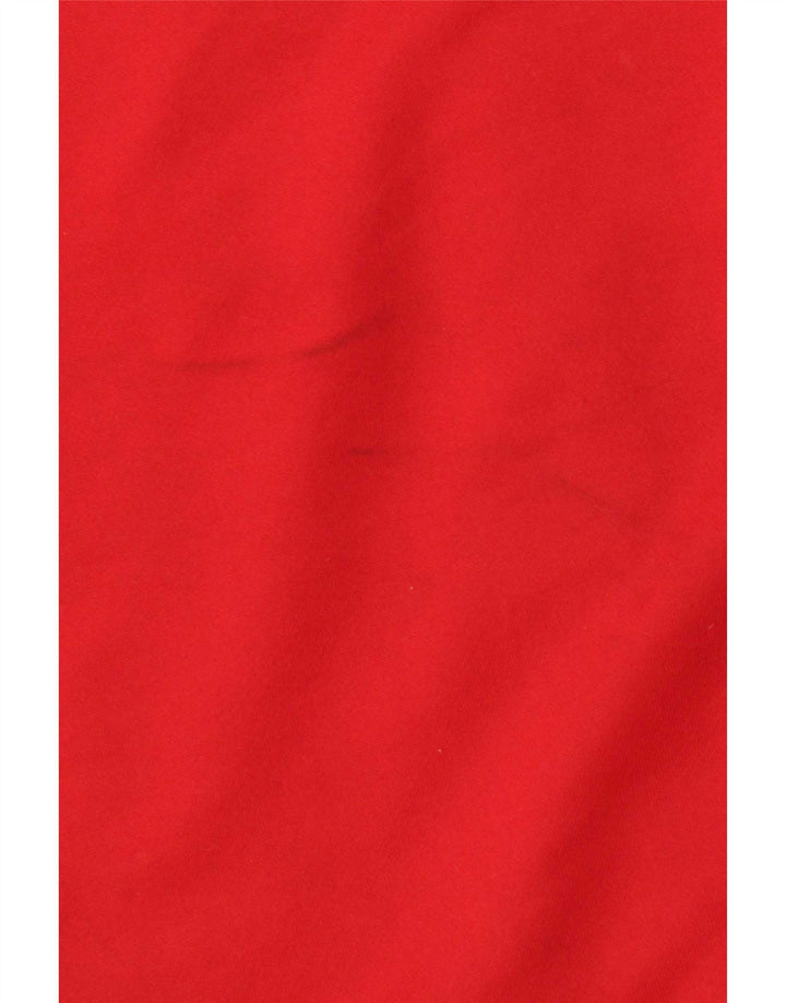 Adidas Mens Tracksuit Top Jacket Large Red Colourblock Polyester