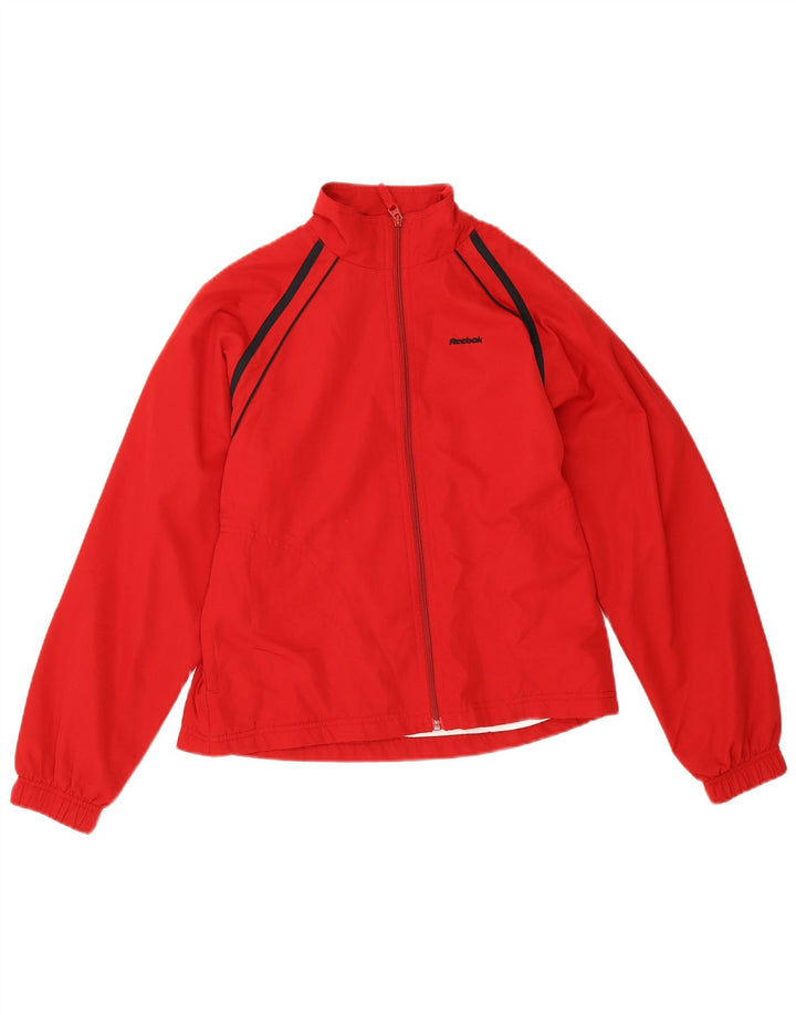 Reebok Mens Tracksuit Top Jacket Small Red Polyester