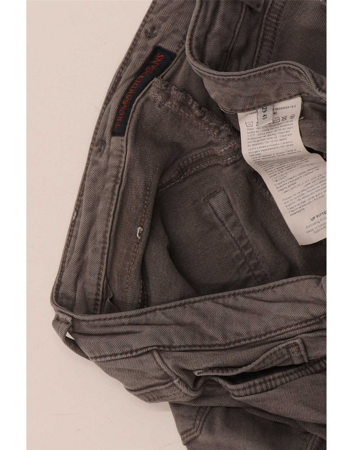 Trussardi Womens Slim Jeans W29 L27 Grey Lyocell