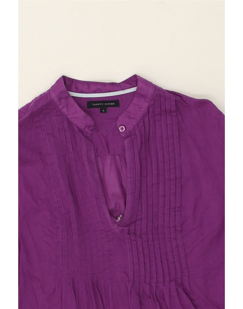 TOMMY HILFIGER Womens See Through Pullover Shirt US 6 Medium Purple | Vintage Tommy Hilfiger | Thrift | Second-Hand Tommy Hilfiger | Used Clothing | Messina Hembry 