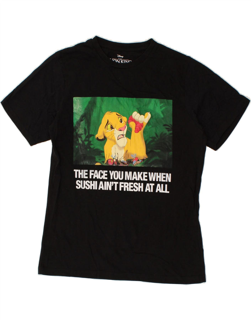 PULL & BEAR Mens Lion King Graphic T-Shirt Top Medium Black Cotton | Vintage Pull & Bear | Thrift | Second-Hand Pull & Bear | Used Clothing | Messina Hembry 