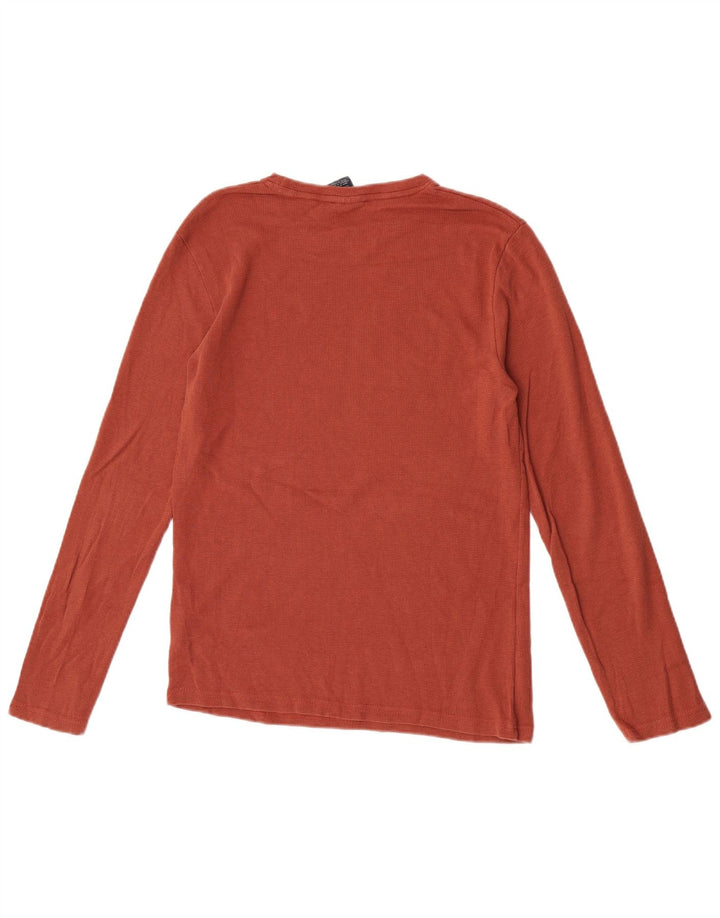 CHAMPION Mens Graphic Top Long Sleeve Large Brown Cotton
